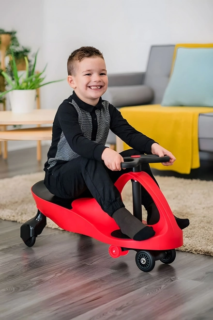 Ride-On Wiggle Car with LED Wheels by Ecotoys - Red