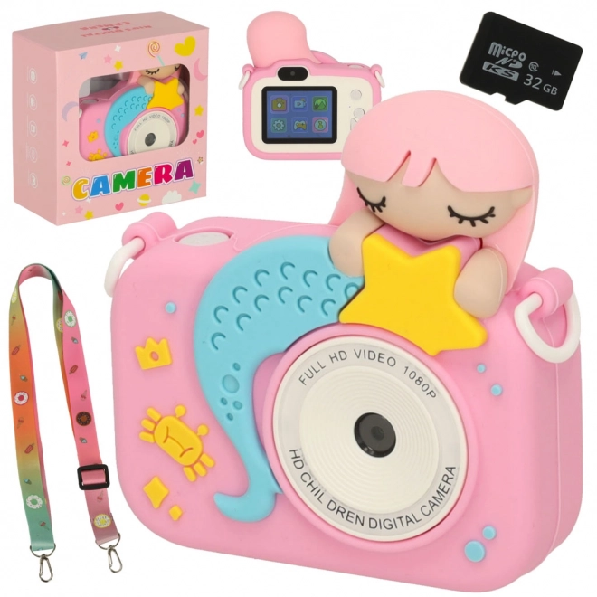 Roze digitale camera voor kinderen
