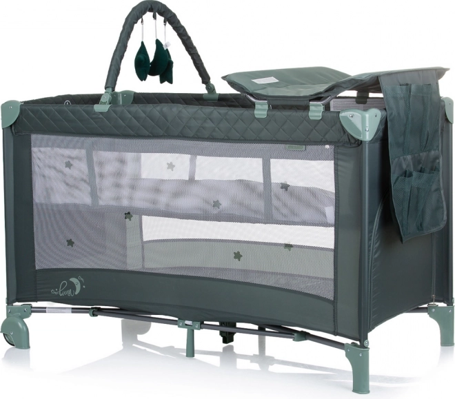 Travel cot with changing mat Luna Chipolino – Pastel