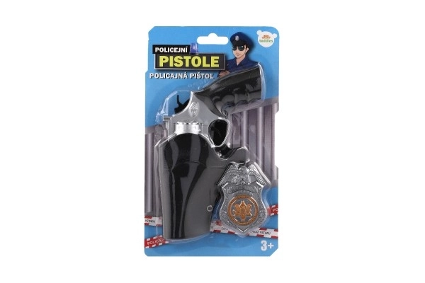 Children's police set: revolver with holster and badge