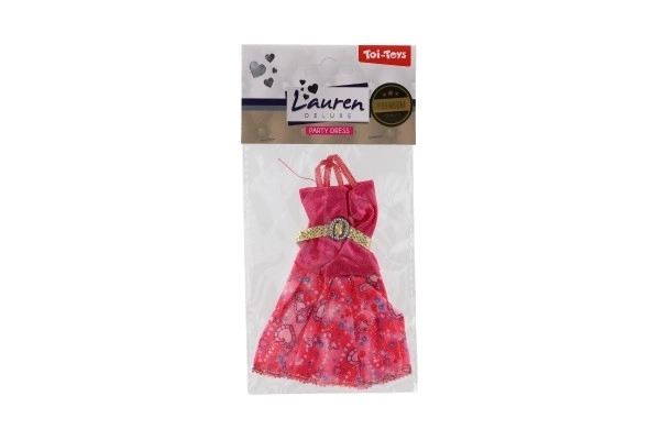 Robe avec accents rose et or