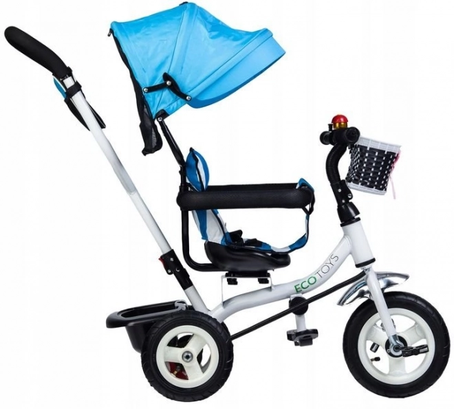 Driewieler met draaibare kap en duurzame rubberen wielen ECOTOYS