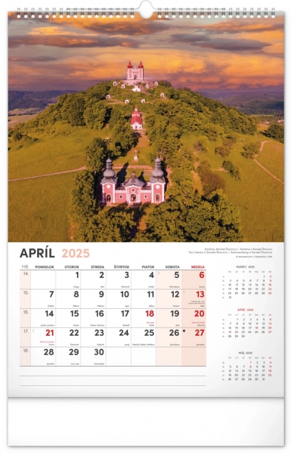 Wandkalender Ons Slowakije 2025, 33 × 46 cm