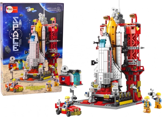 Coffret de construction navette spatiale avec rampe de lancement, 1083 pièces