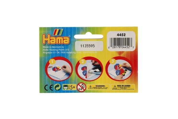 Strijkkralen Ondergrond Hama MIDI - ster, hartje van plastic 2 stuks in zakje 9x9cm