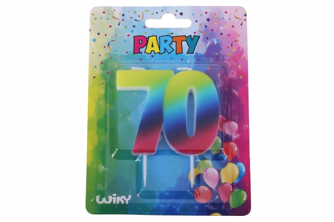 Partykerze Regenbogen 70