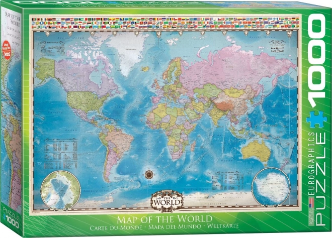 EUROGRAPHICS Puzzel Wereldkaart 1000 stukjes