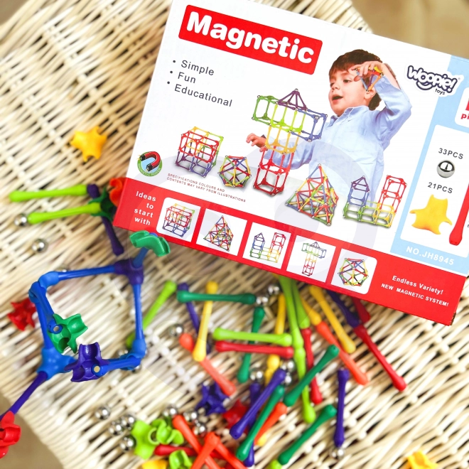 Woopie Magnetische Bouwset voor Kinderen 110 Elementen