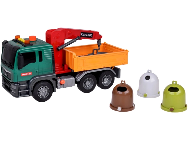 Bildungsspielzeug Müllabfuhr mit Containern Toytar