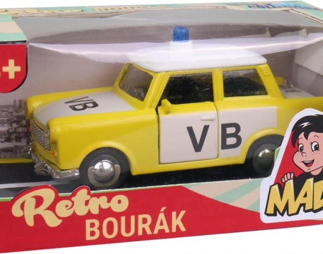 Auto Trabant Politie Metaal 12 cm