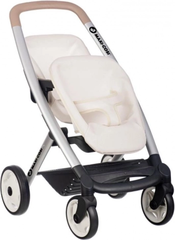 Poussette sport pour poupées jumeaux SMOBY Maxi Cosi, beige