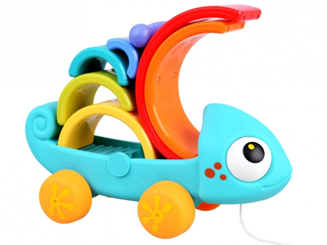 Montessori regenboogkameleon puzzel 18m+
