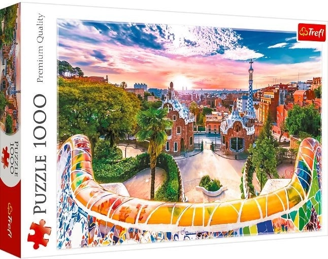 puzzel 1000 stukjes – zonsondergang boven BARCELONA