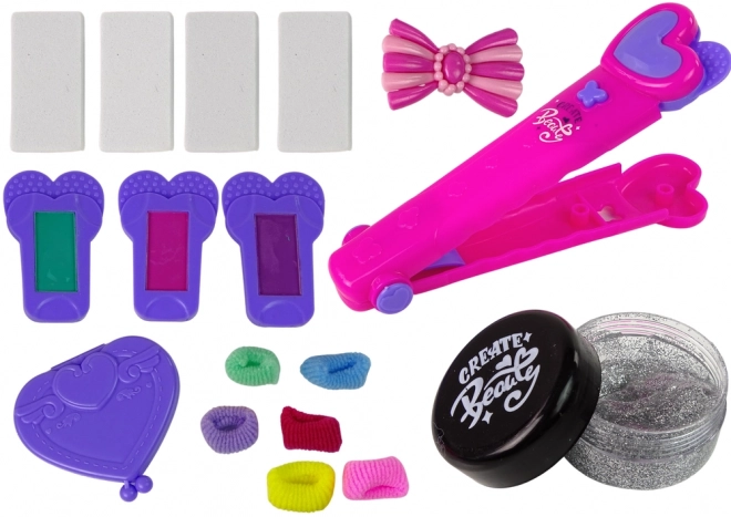 Set zum Haarefärben mit bunten Kreiden und Zubehör