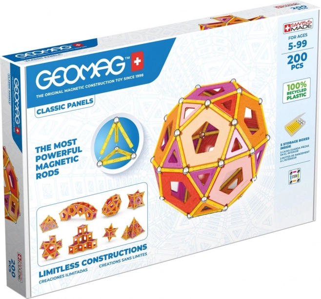 Geomag Classic Panels jeu de construction magnétique 200 pièces