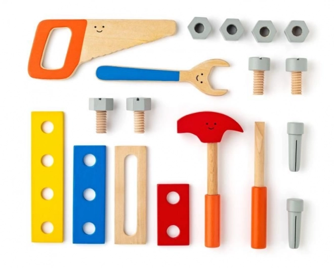 Houten gereedschapsset