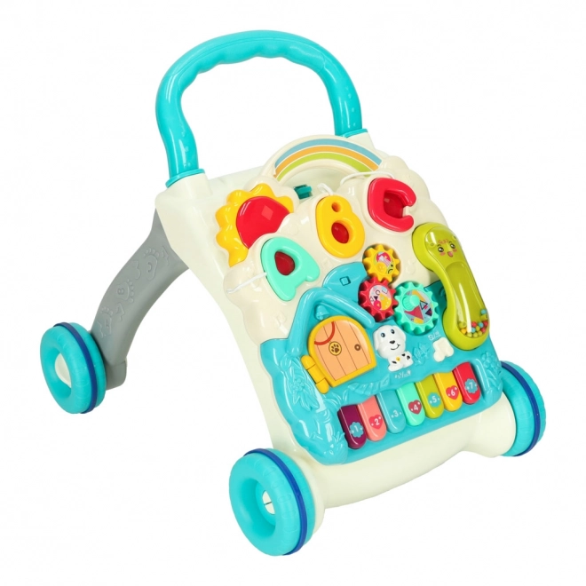 Kinder loopstoel/multifunctionele tafel 4-in-1 blauw