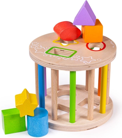 Houten cilinder met vormen BIGJIGS BABY