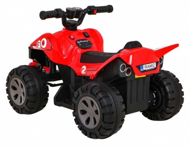 Snelle kinderaccu vierwieler geel – Rood