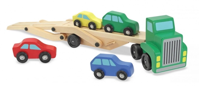 Vrachtwagen met aanhanger