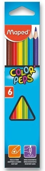 Driehoekige kleurpotloden MAPED Color'Peps 6 stuks