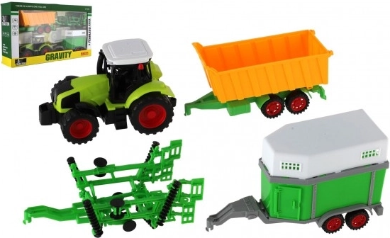 Children's Tractor with Three Trailers