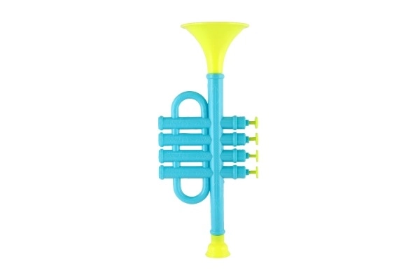 Trompet/Trumpet plastic 25cm 2 kleuren in zak