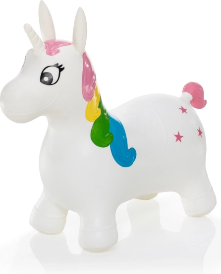 Hüpfspielzeug Skippy, Einhorn/Weiß