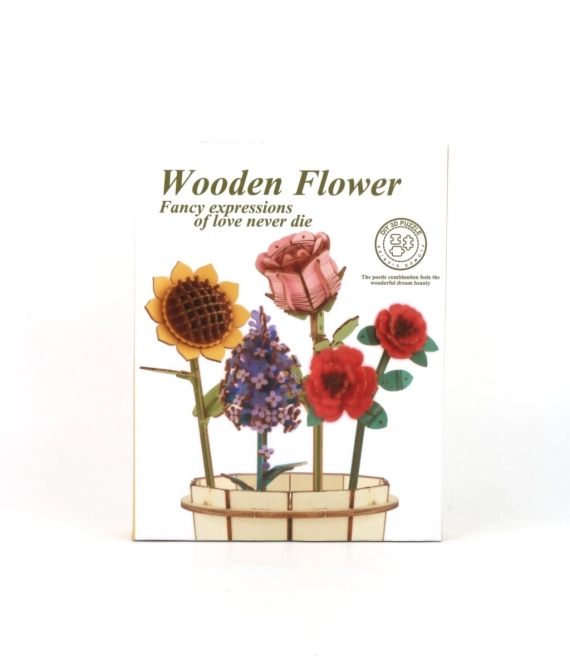 3D Blumenstrauß aus Holz