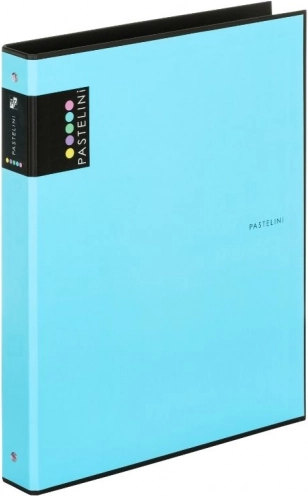 A4 Binder PASTELINI blue, 4-ring laminated