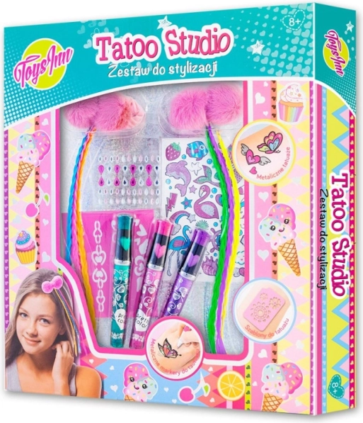 Tattoo Studio hair set with braids