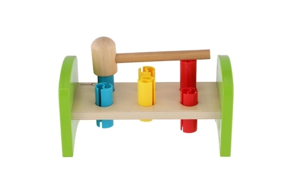 Houten hamer met plastic pinnen Classic World