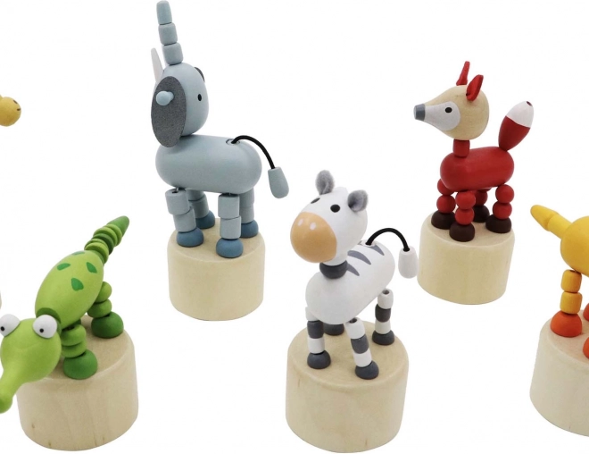Safari Wooden Squeeze Animals