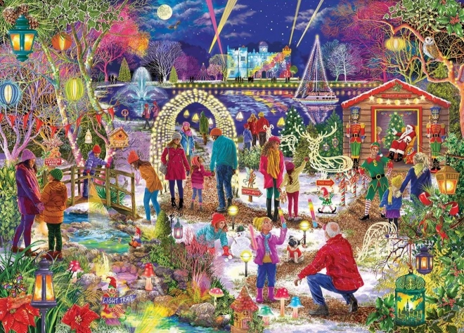Puzzel gelimiteerde kersteditie Magische Kerst 1000 stukjes GIBSONS
