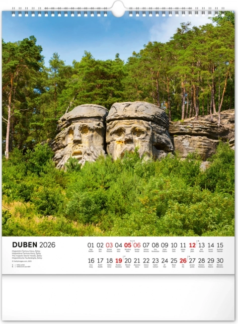 Wall Calendar Czech Republic 2026