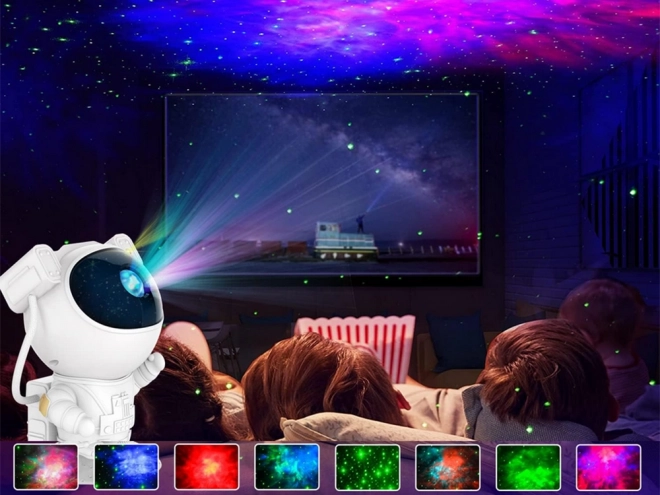 Projecteur étoilé en forme d'astronaute avec télécommande