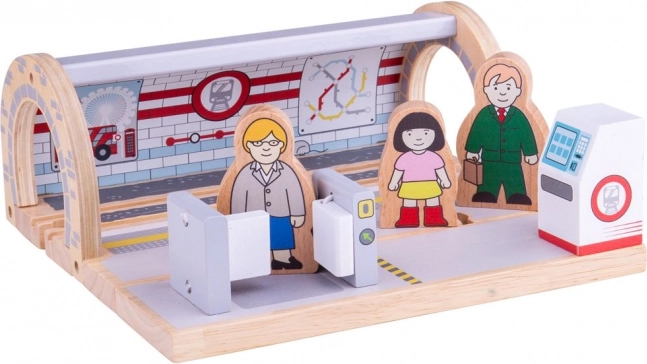 Bigjigs Rail houten metrostation