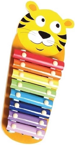 Houten cimbaal-xylofoon tijger