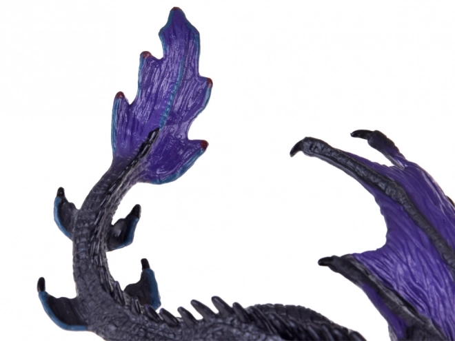 Paarse majesteitelijke draak figuur met beweegbare bek