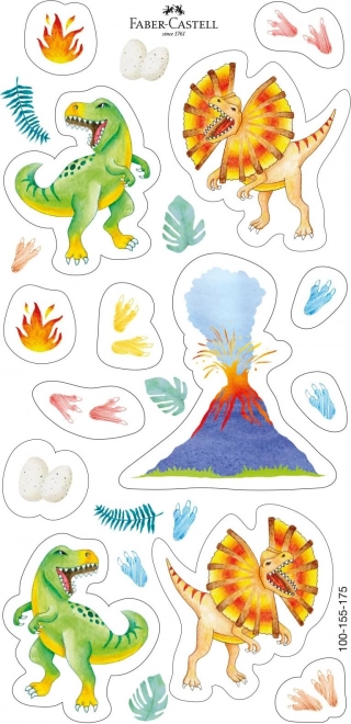 Faber-Castell Triangular Dinosaur Color Pencil Sets