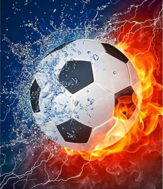 Peinture Diamant Ballon de Football 30x40 cm