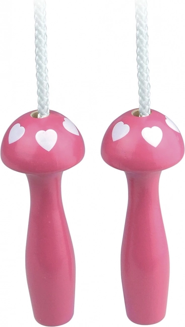 Vilac fuchsia jump rope with hearts