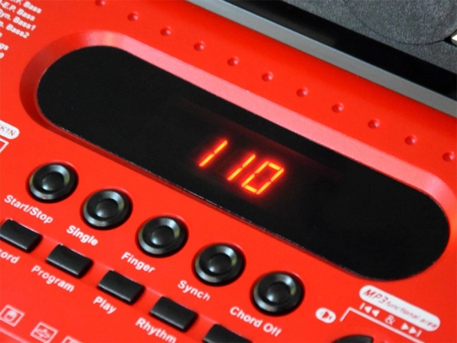 Rotes Kinder-Keyboard mit Mikrofon