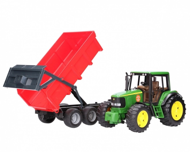 Bruder Trekker John Deere met kiepende aanhanger