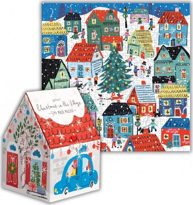 Square Puzzle Christmas in the Village 500 pieces
