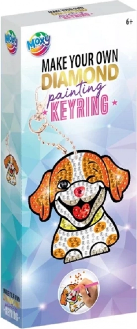 Moxy peinture diamant – pendentif chien