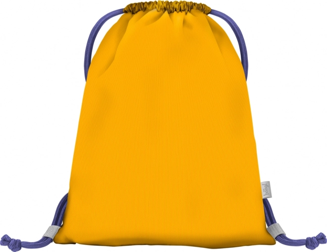 Baagl preschool drawstring bag with panda, yellow