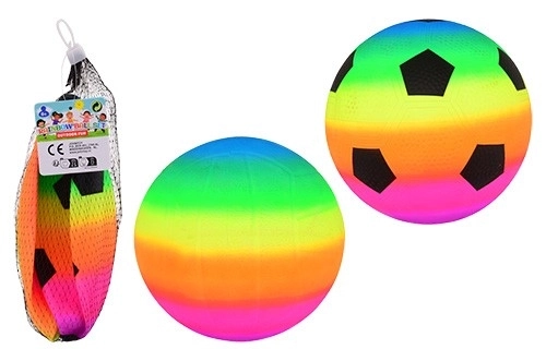 Regenboogbal in net 23 cm