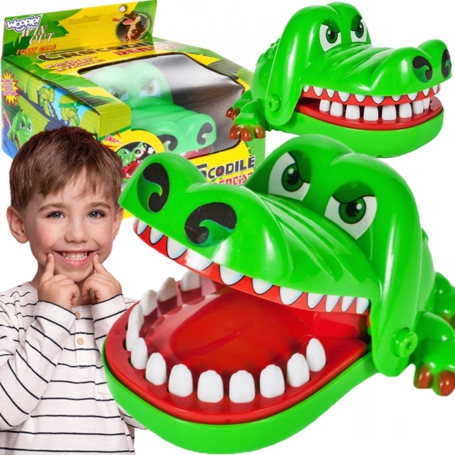 Woopie bijtende krokodil – behendigheidsspel bij de tandarts