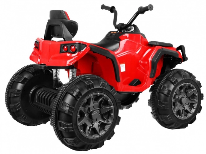 Vierwielige ATV 2,4GHz op batterij voor kinderen Rood + Afstandsbediening + EVA wielen + MP3 radio + Langzame start